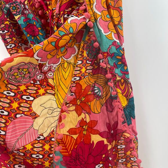 GIRL SOUL Set Size Small Pants and Bandeau Hippie Boho Bohemian Pom Pom Retro - Picture 8 of 15